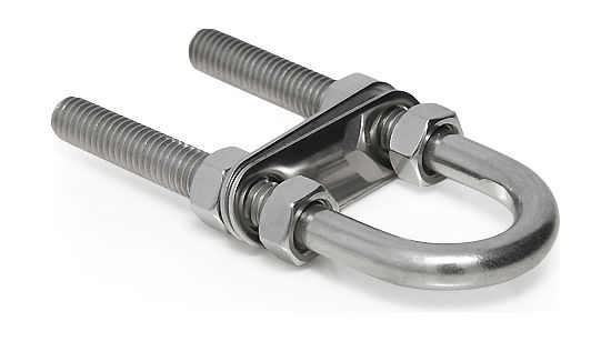 Рым-болт U-образный D9,5 мм, L резьбы 63,5 мм