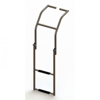 Трап складной для надувных лодок, 2 черных ступени (ширина 325 мм.)