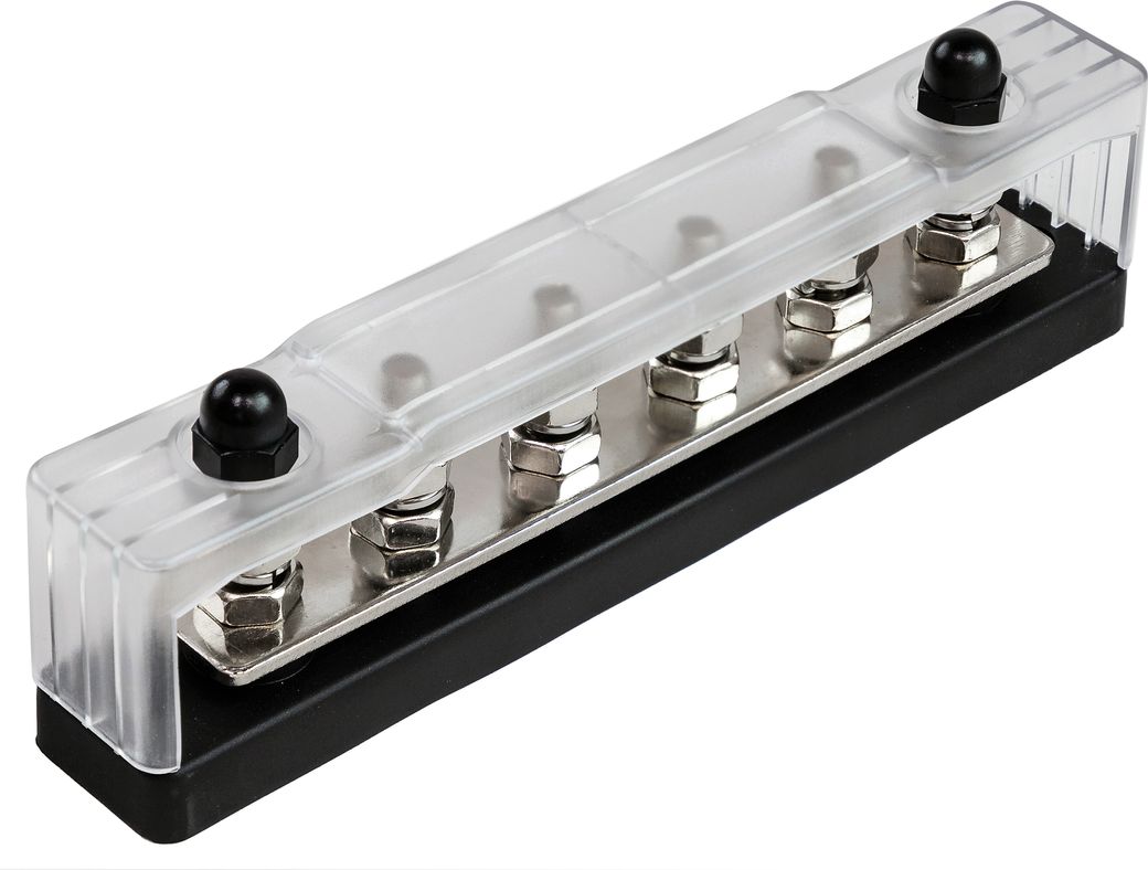 Колодка распределительная электромонтажная с защитной крышкой, 6 контактов (упаковка из 2 шт.)