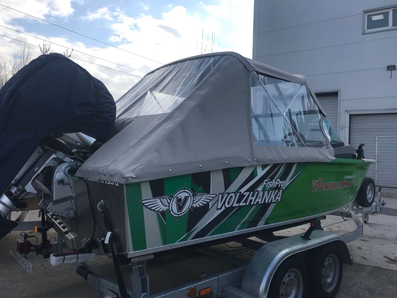 Тент ходовой Волжанка 54 FishPro ПРЕМИУМ (складной, на нерж. дугах, с сумкой )