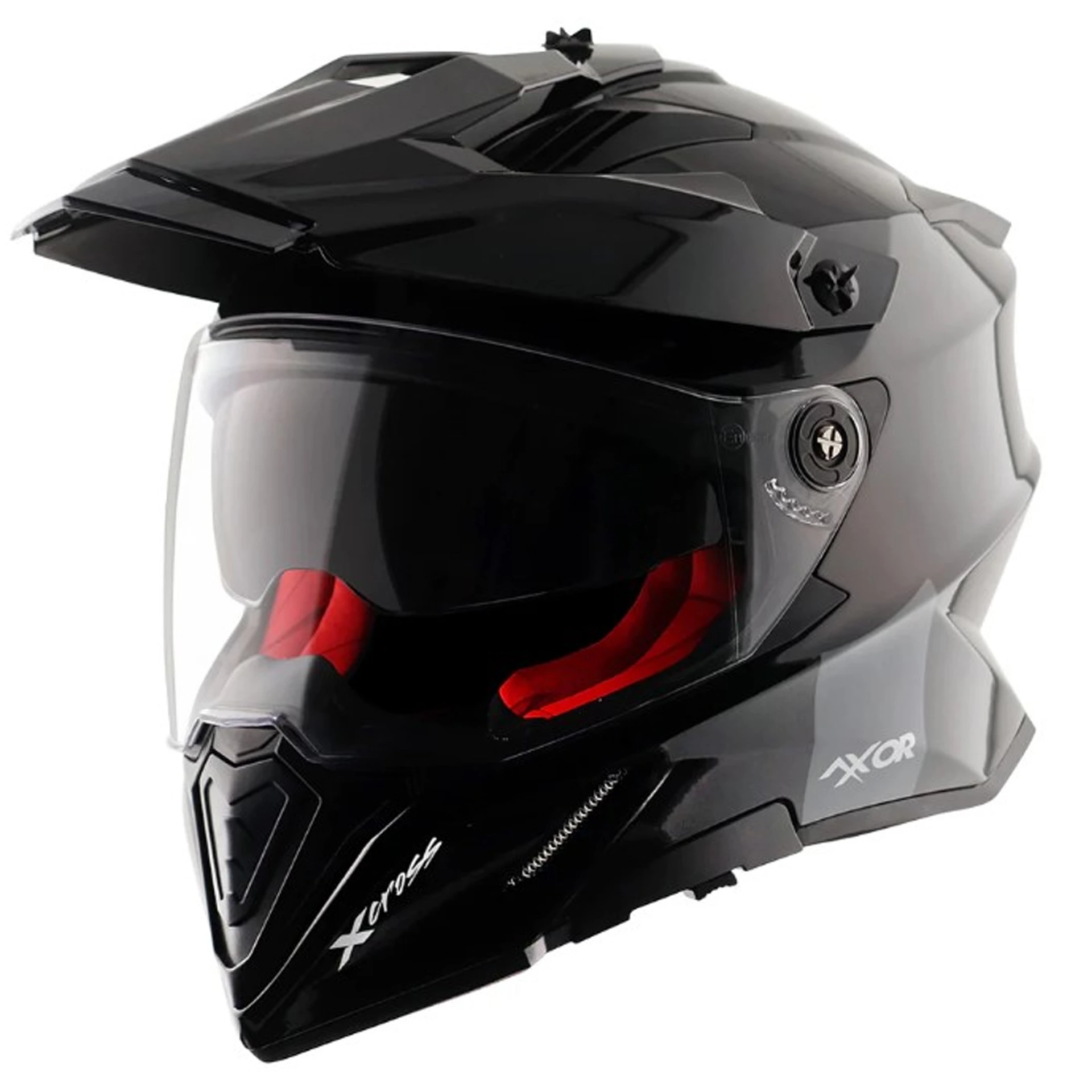 Шлем AXOR X-CROSS DUAL VISOR-E SC, с визором, цвет черный (XL)