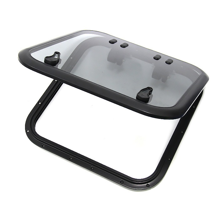 Люк палубный распашной Альбатрос 600x600 (черное исполнение) Люк палубный распашной Альбатрос 600x600 (черное исполнение)