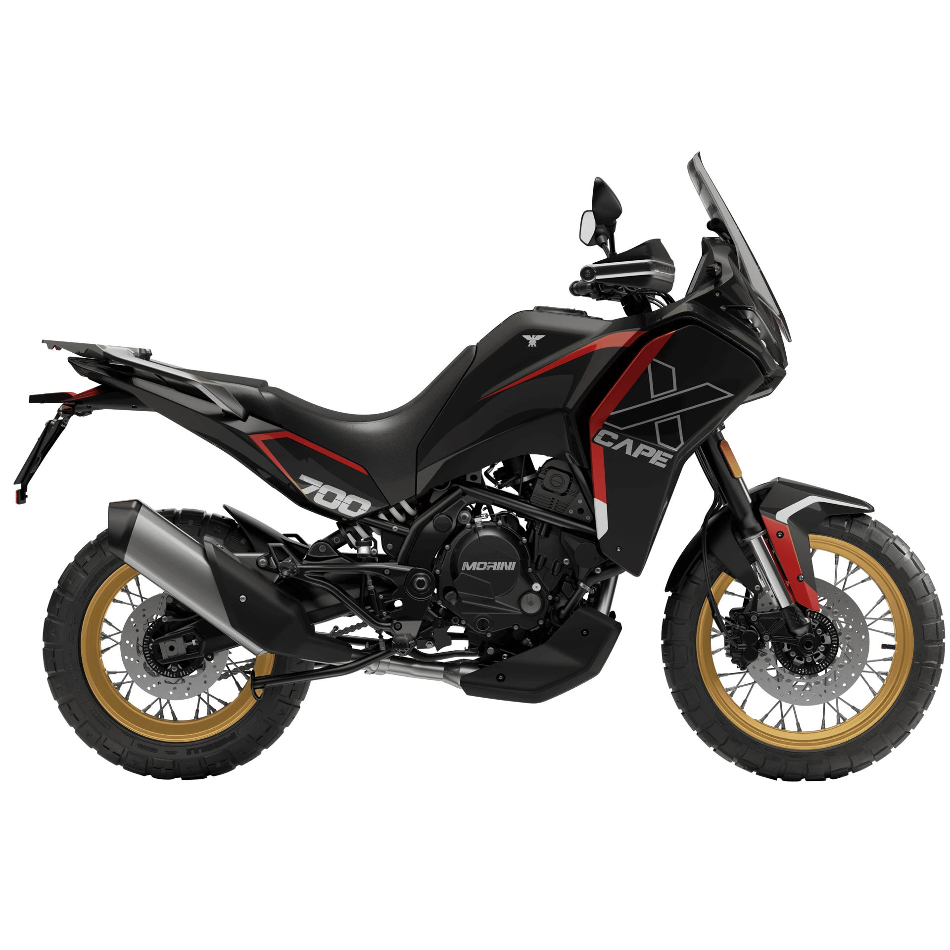 Мотоцикл Moto Morini X-CAPE 700 Gold Spoke Wheel, черный