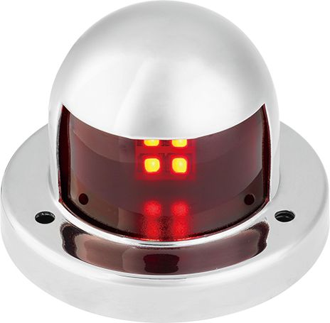 Огонь ходовой светодиодный, нержавеющий корпус, красный 12 В, SeaFlo (упаковка из 20 шт.)