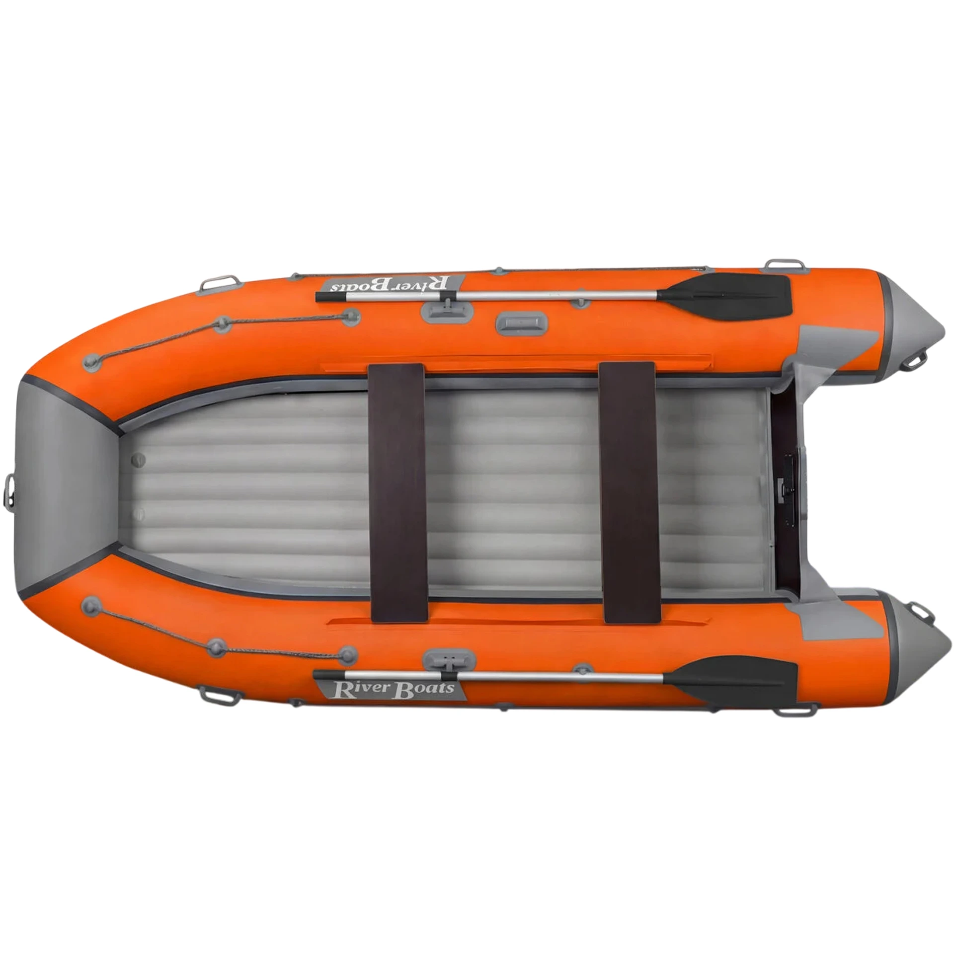 Лодка ПВХ River Boats RB 370 НДНД серо-оранжевый
