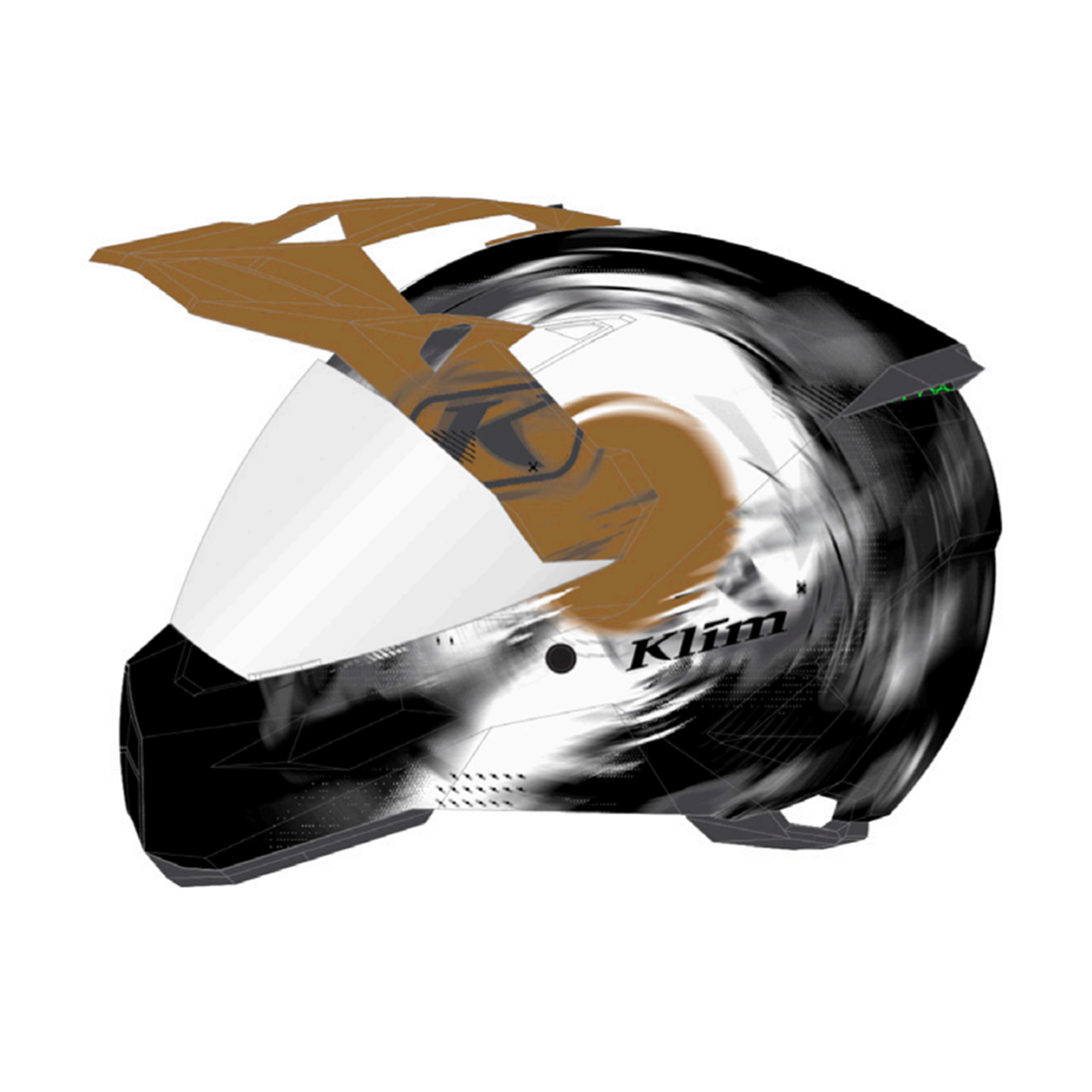 Шлем Klim X1 Gamma Helmet CCC/DOT, цвет Matte Phase - Brass - White, размер LG (RR)