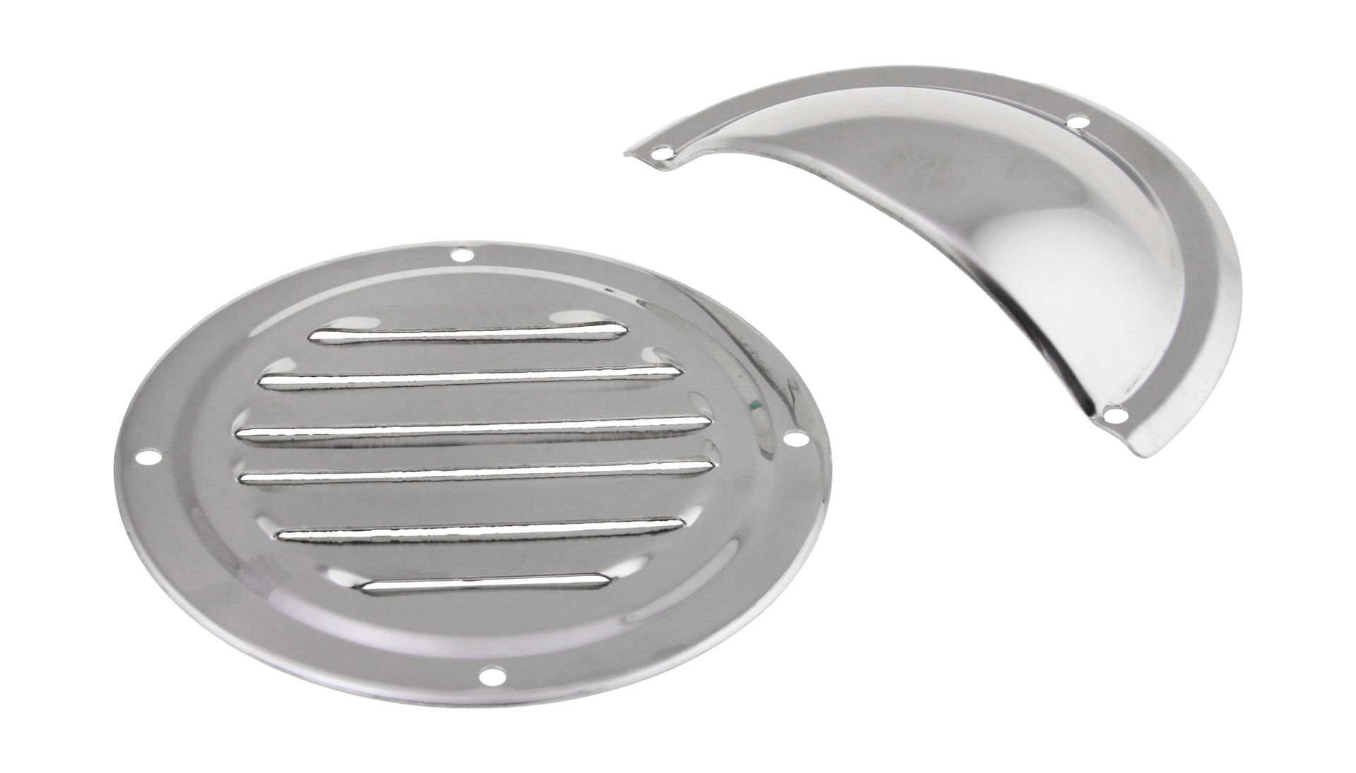 Решетка воздухозаборника круглая 102 мм с крышкой, нержавеющая