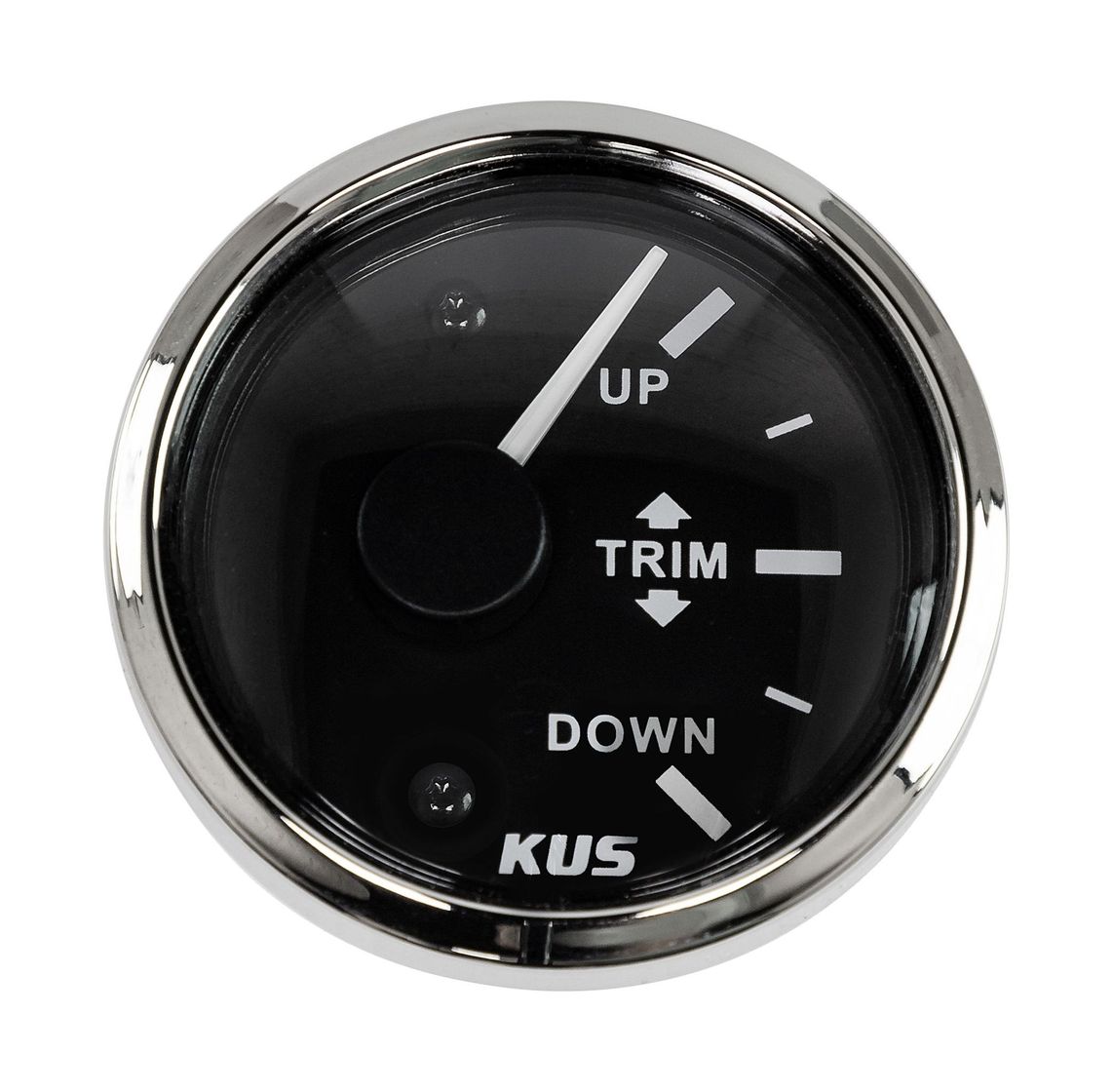 Трим-указатель, черный циферблат, нержавеющий ободок, д. 52 мм Трим-указатель, черный циферблат, нержавеющий ободок, д. 52 мм