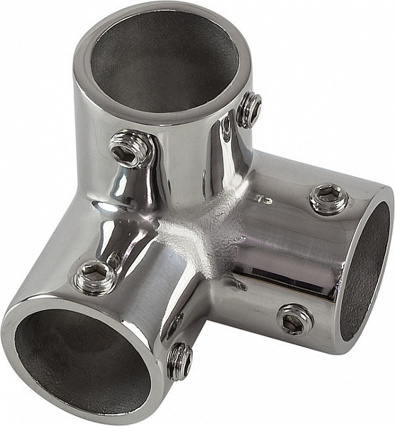 Тройник леера 22 мм, 90 град