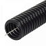 Труба гофрированная ПА негорючая (НГ) стойкая к ультрафиолету (УФ) черная ПРЯМОЙ с/з d63 мм, 100 см