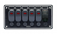 Панель бортового питания 5 переключателей, USB зарядка