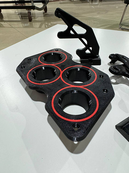 Система хранения 4х спининнгов, с держателями PETG Прокатись.Ру