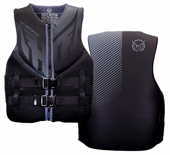 Жилет мужской неопреновый, черный с серым, размер M