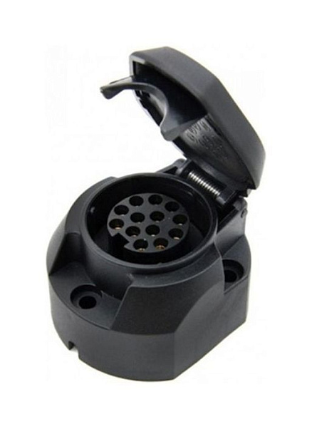 Розетка для прицепа, пластиковая, 13 контактов Розетка для прицепа, пластиковая, 13 контактов