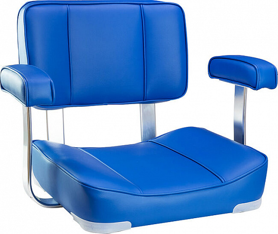 Кресло Deluxe Captain мягкое, обивка синий винил