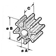 Крыльчатка помпы охлаждения двигателя Tohatsu SC-WT127