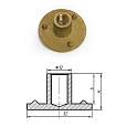 Т-гайка глухая латунь 15 мм