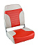 Кресло складное мягкое ECONOMY с высокой спинкой, серый\красный)