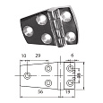 Петля асимметричная 2-1/4"х1-1/2"