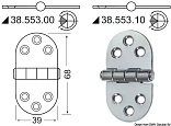 Петля полуврезная 76х38