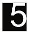 Знак номера 5, белый