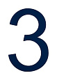 Знак номера 3, синий