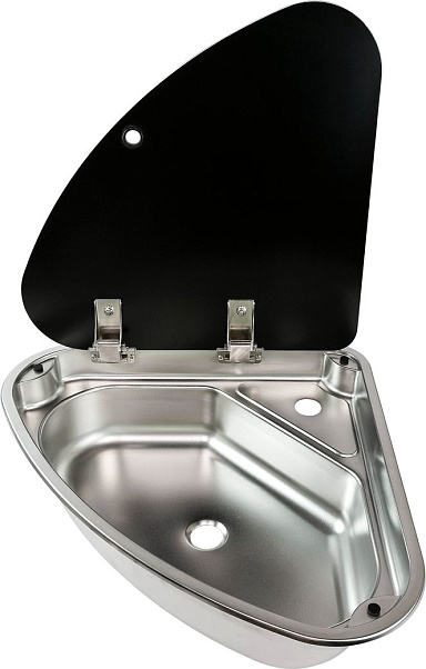 Мойка угловая левая, стеклянная крышка, Marine Rocket