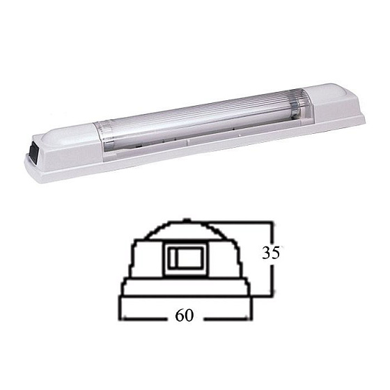 Светильник интерьерный флуоресцентный 285мм, 12В