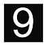 Знак номера 9, белый Знак номера 9, белый
