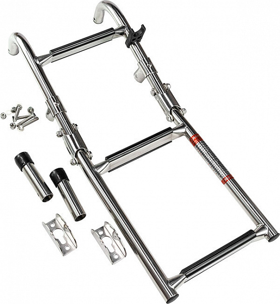 Лесенка складная, нержавеющая сталь, 3 ступени Лесенка складная, нержавеющая сталь, 3 ступени