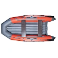 Лодка ПВХ X-River Mark 390 НДНД тримаран (усиленное дно и баллоны) оранжево-серый, дно серое, серая 