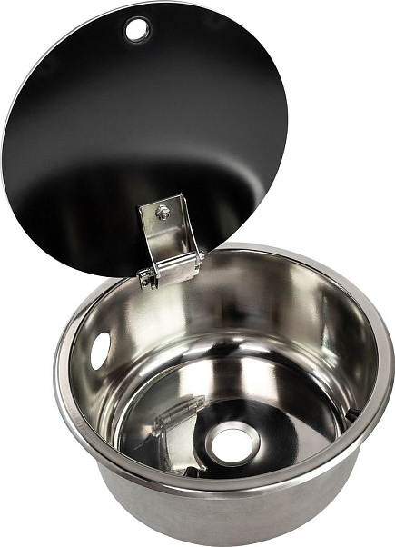 Мойка круглая, стеклянная крышка, Marine Rocket