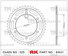 Звезда для мотоцикла ведомая B5631-42