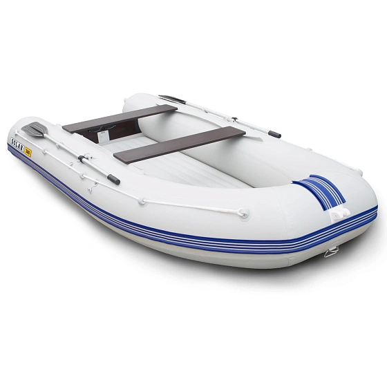 Лодка ПВХ Solar-380 JET с тоннелем серый