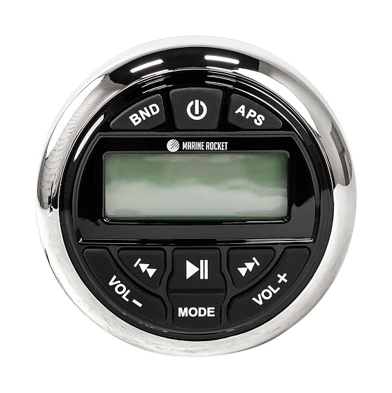 Морская магнитола MRH-833, серебристый ободок, Marine Rocket