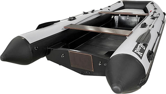 Лодка RIB River Boats RB 400,носовая утка,серо-черный,пластик серый