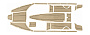 Комплект палубного покрытия Marine Rocket для Феникс 600HT, тик классический, черная полоса, с обкла