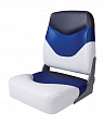 Кресло мягкое складное Premium, обивка винил, цвет белый/синий/угольный, Marine Rocket