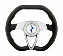 Рулевое колесо BARRACUDA обод черный, спицы серебряные д. 350 мм