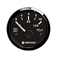 Указатель давления масла 0-10 бар, черный циферблат, черный ободок, д. 52 мм, Marine Rocket