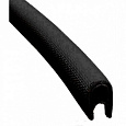 Окантовка (защита) кромки пластика, 4-6мм, черный армированный ПВХ (Osculati, Италия)