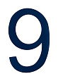 Знак номера 9, синий