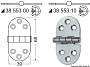 Петля полуврезная 76х38