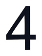 Знак номера 4, черный