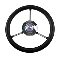 Рулевое колесо VN828022-01 LIPARI черное сереб.спицы диам.280 мм