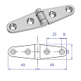 Петля узкая 4"х1"