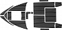 Комплект палубного покрытия Marine Rocket для Phoenix 560, черный, белая полоса